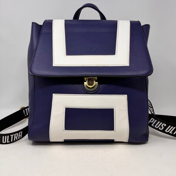 Bioworld My Hero Academia UA High School Blue Faux Leather Backpack Bag Anime - Picture 3 of 16